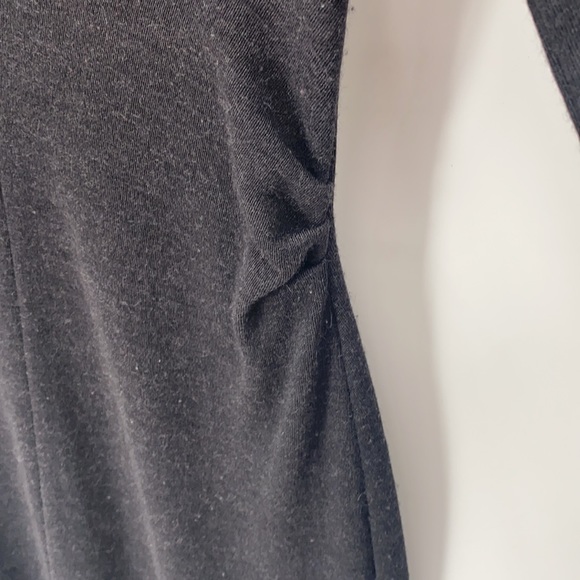 DVF Womens Charcoal Gray Long Sleeve100% Wool Fit & Flare Dress Size 4 - Picture 9 of 15